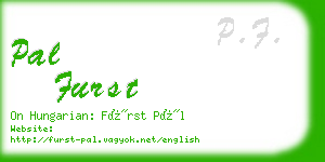 pal furst business card